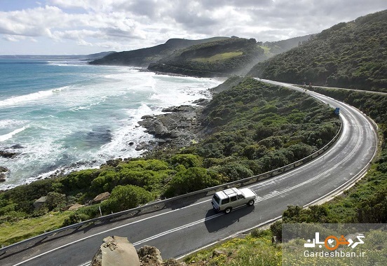 جاده شگفت انگیز استرالیا در کنار اقیانوس/عکس