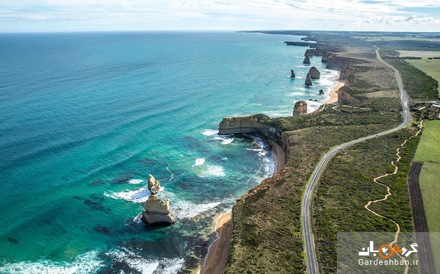 جاده شگفت انگیز استرالیا در کنار اقیانوس/عکس