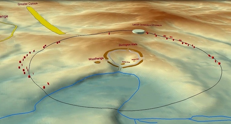 کشف ستون های زیرزمینی ۴۵۰۰ ساله در نزدیکی استون هنج
