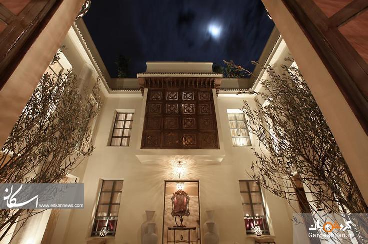 دکور مکعبی در یک هتل مراکشی + تصاویر