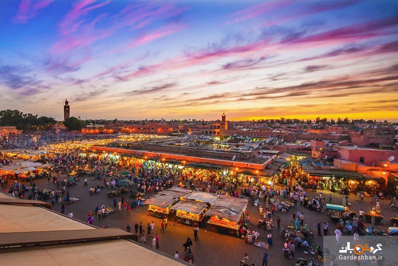 میدان جامع الفنا، قلب تپنده شهر مراکش/عکس