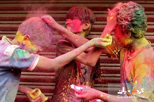 تصاویری دیدنی از جشن رنگ هولی در هند