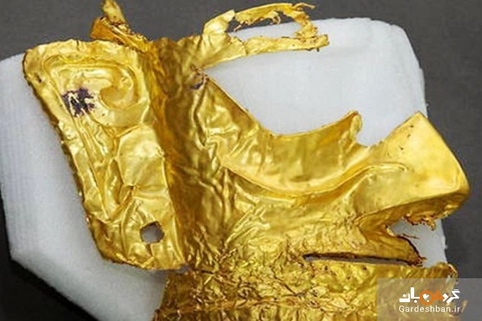 عکس/ کشف ماسک طلای ۳ هزار ساله در چین