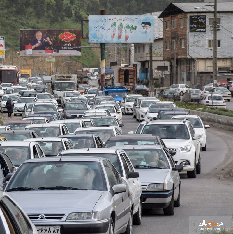 ترافیک جاده‌ای در محور فیروزکوه به شمال+ عکس