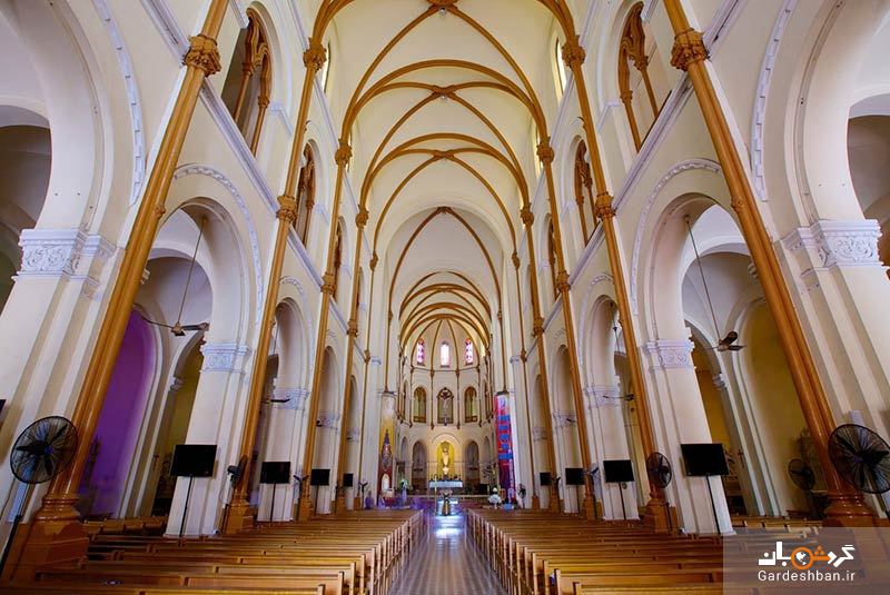 کلیسای جامع شهر هوشی مین با معماری فرانسوی+ عکس