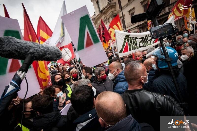 اعتراض پرسنل و کارمندان خطوط هوایی ایتالیا + عکس