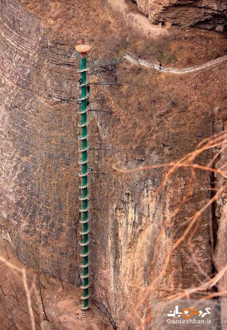 طبیعت بی نظیر پلکان مارپیچ کوه تایهانگ چین یا راه پله به بهشت/عکس