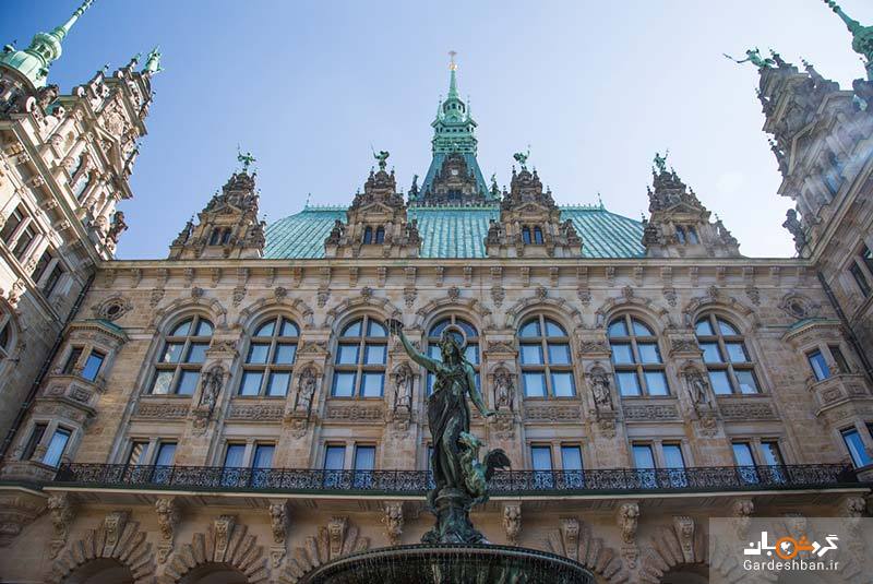 ساختمان شهرداری، باشکوه‌ ترین ساختمان هامبورگ/عکس
