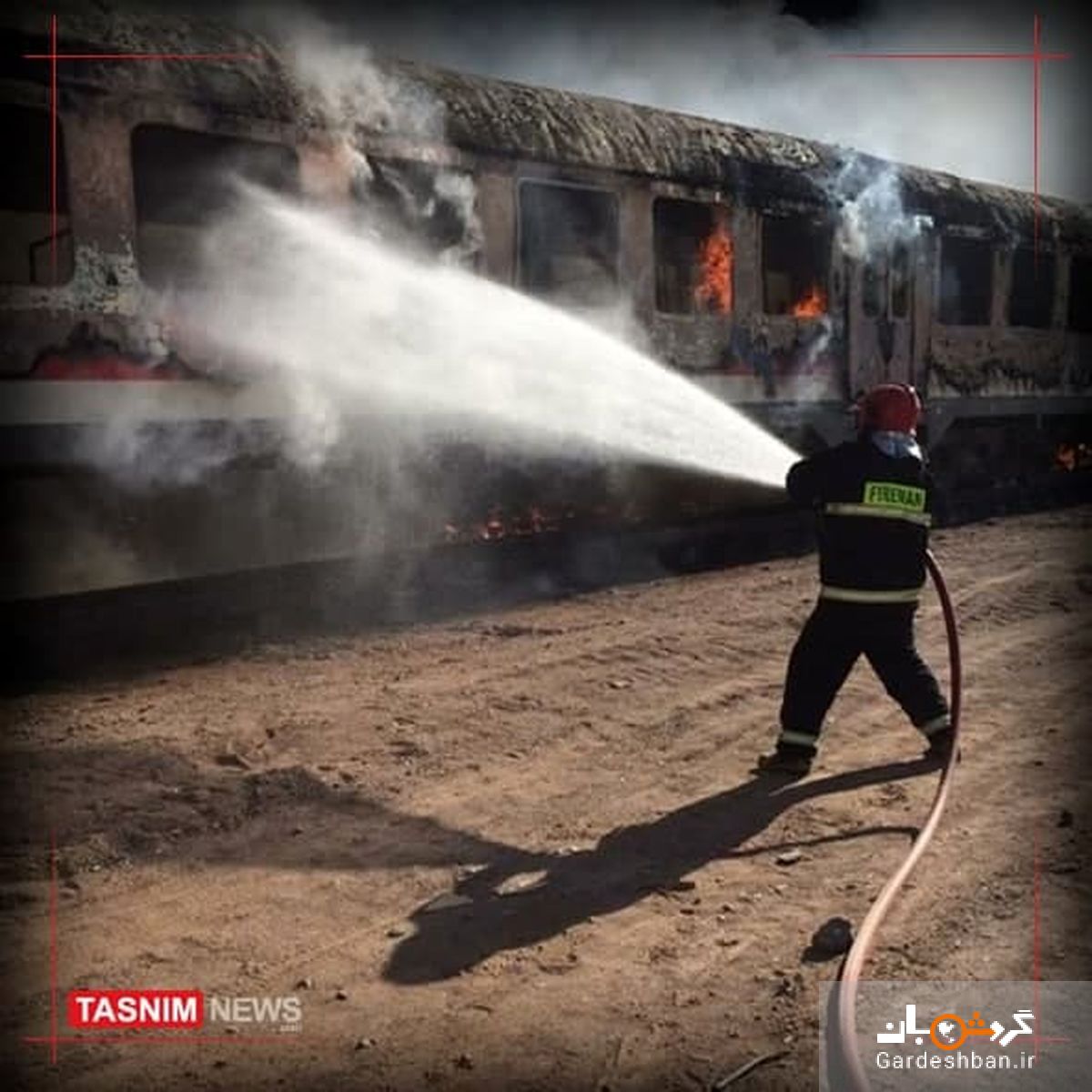 قطار مسافربری یزد - بادرود - تهران دچار حریق شد/مسافران به ایستگاه بادرود منتقل شدند