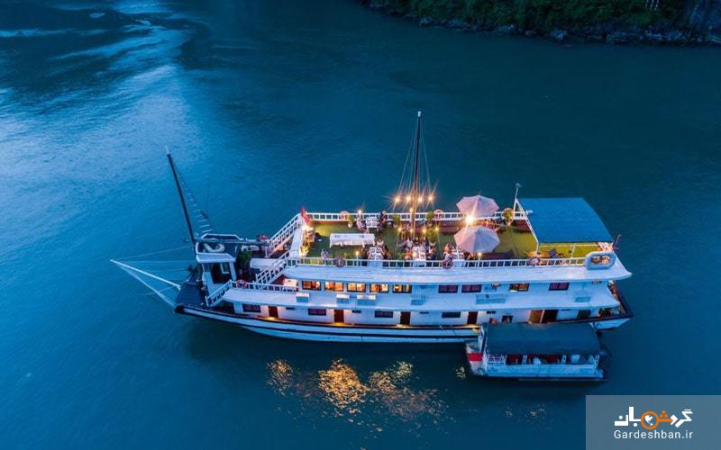 هتل سوان کروز هالونگ؛ اقامتی شگفت انگیز در یک کشتی چوبی سنتی وسط دریا + تصاویر