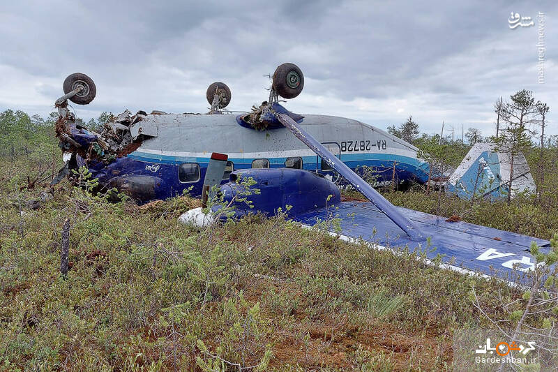 هواپیمای مسافربری که در سیبری دچار سانحه شد/عکس