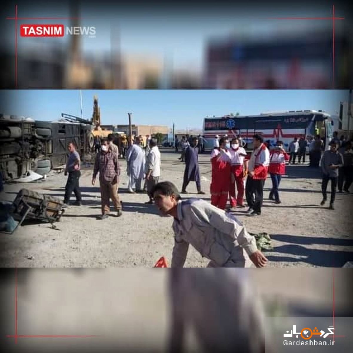 ۵ کشته بر اثر واژگونی اتوبوس مسافربری در دهشیر یزد