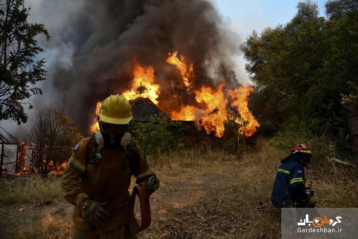 یونان در کام آتش +تصاویر