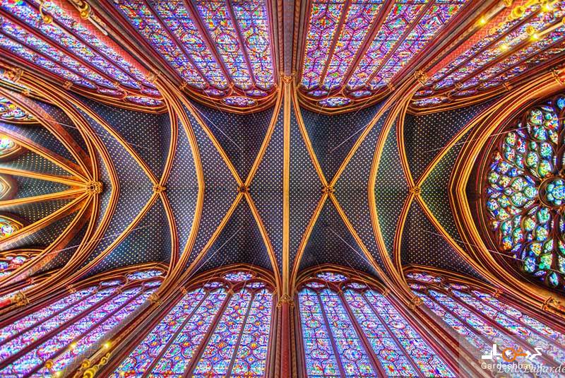 کلیسای سنت شاپل پاریس؛ محل نگهداری اشیای مقدس لویی نهم/عکس