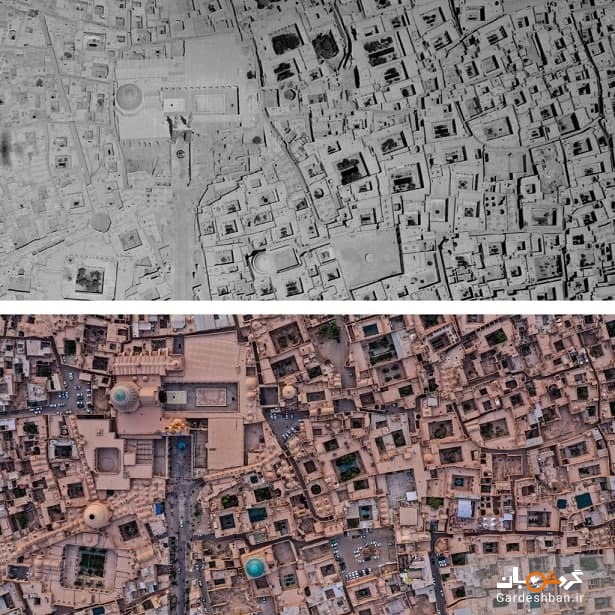 تصویر هوایی از بافت تاریخی یزد؛ ثبات 65 ساله