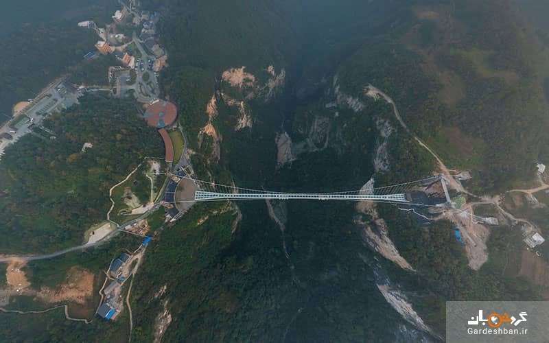 پل ژانگجیاجی؛ مرتفع‌ترین پل شیشه‌‌ای جهان در چین/عکس