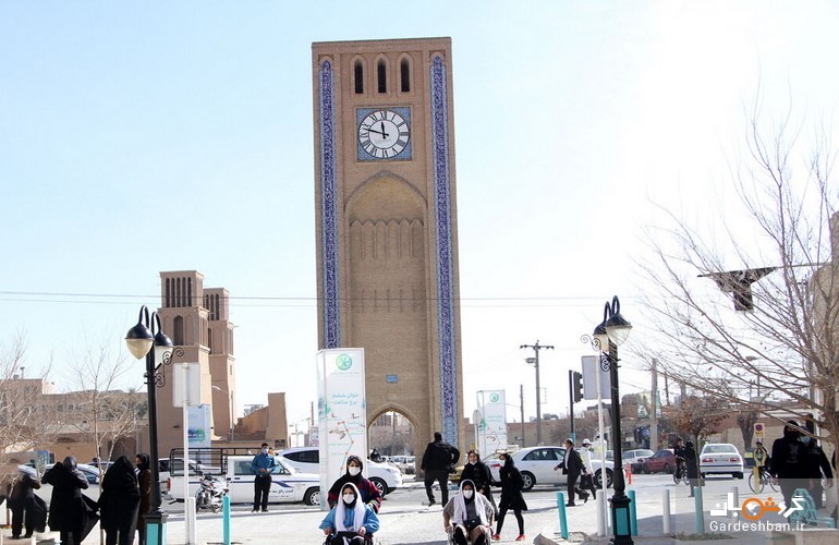 میدان ساعت یزد؛ اولین ساعت شهری جهان+تصاویر