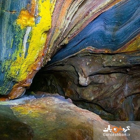 جاذبه شگفت انگیز غار رنگین کمان در جزیره هرمز+عکس