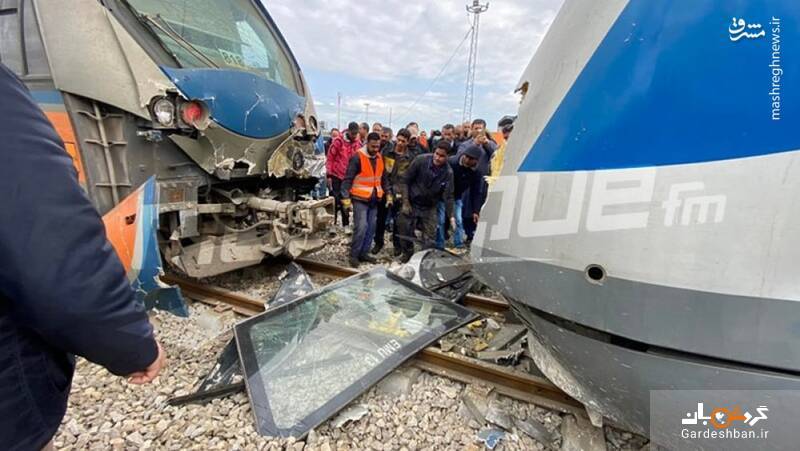 برخورد ۲ قطار در تونس با ده‌ها مجروح/عکس