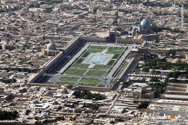 تصویر هوایی دیدنی از میدان نقش جهان اصفهان