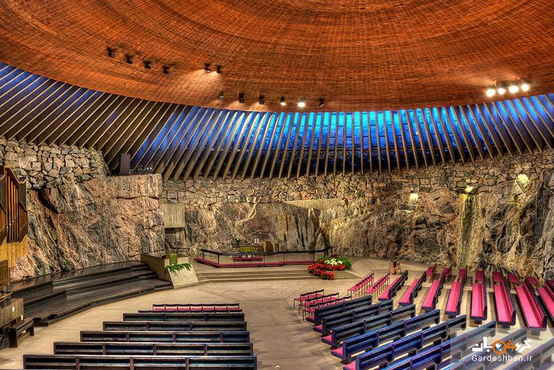 کلیسای سنگی هلسینکی؛ جاذبه حیرت انگیز فنلاند+ عکس
