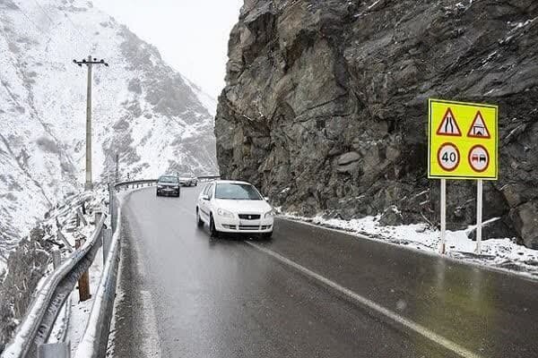 هشدار پلیس راه در خصوص برف و باران و لغزندگی در جاده‌ها