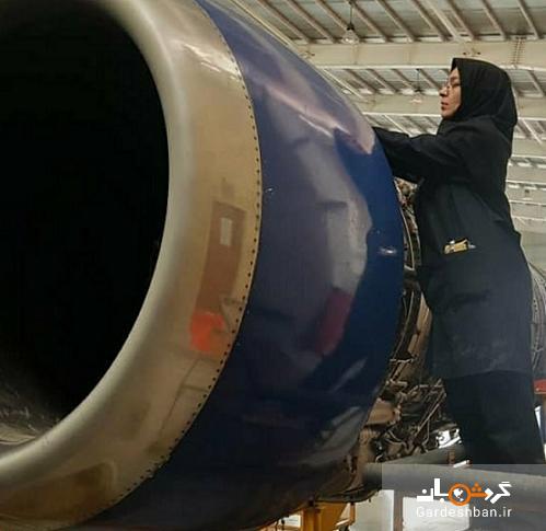 ناگفته‌های تنها بانوی مکانیک هواپیما در ایران/ از حرف زدن با هواپیماها تا راز موفقیت در این حرفه + تصاویر