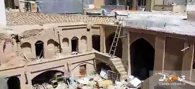 سایه تخریب روی سر تنها کاروانسرا شهری نجف‌آباد