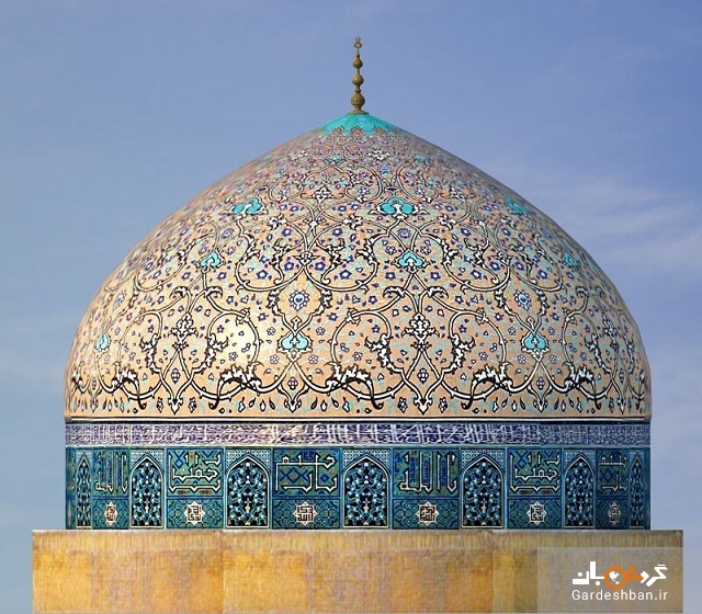 گنبد شیخ لطف‌الله دو رنگ شد!/ زخم مرمت پرحاشیه به گنبد اعجاب انگیز + تصاویر