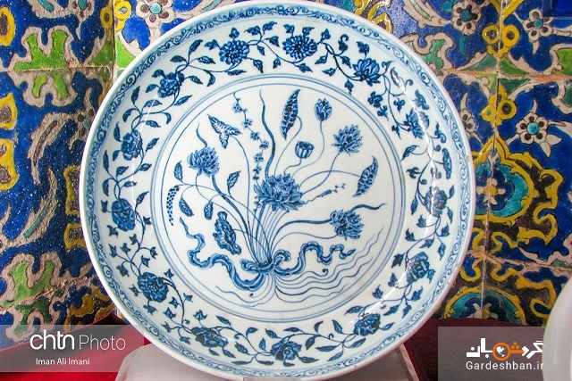 چینی های آبی و سفید در موزه ی چینی خانه اردبیل +تصاویر