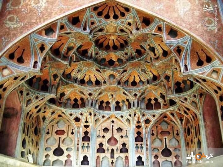معماری خیره‌کننده عالی قاپو یادگار دوران صفوی